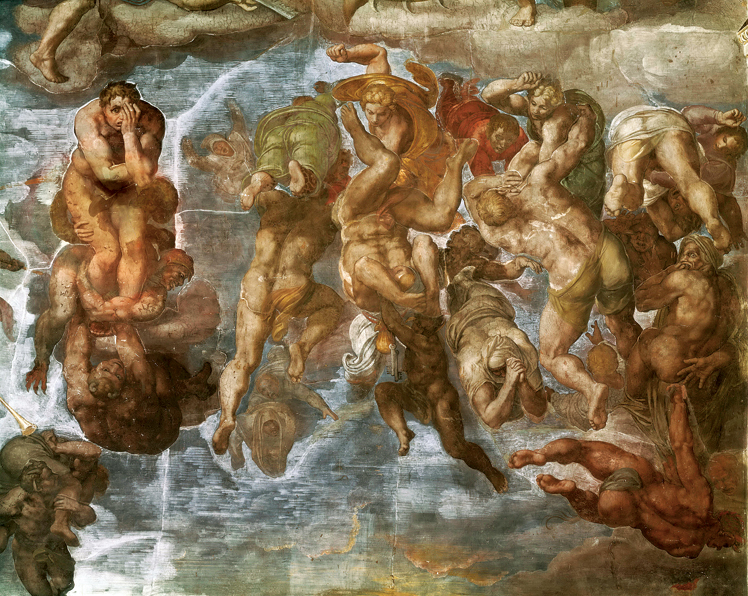  米开朗基罗·博那罗蒂 Michelangelo di Lodovico Buonarroti Simoni——最后的审判 局部 (4)